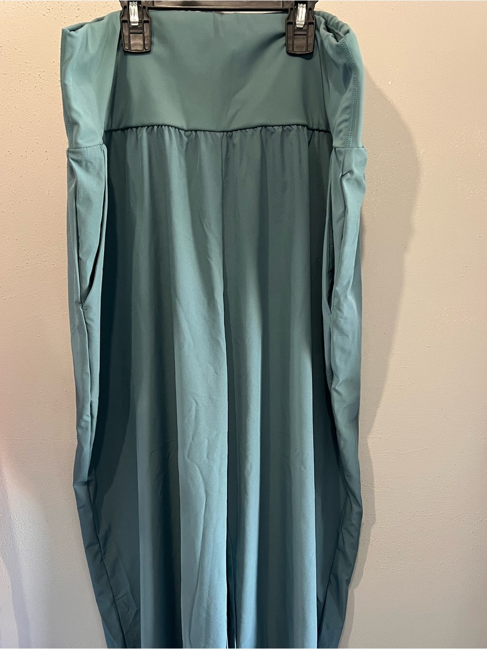 HALARA Stone Blue High waisted  Lightweight Wide-Leg Pants XL pockets
